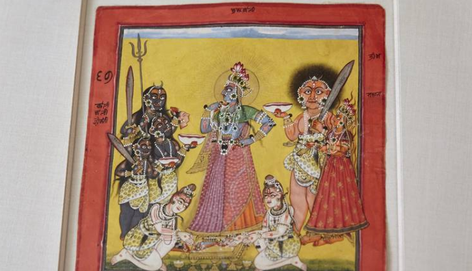 ‘The Devi, in the Form of Bhadrakali, Adored by the Gods’ (c. 1660-80).