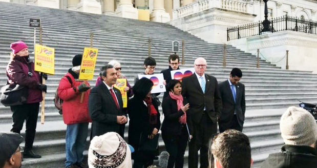 Rep. Bera (D)-CA7, Rep. Jayapal (D)-WA7, Suman Raghunathan SAALT Executive Director, Rep. Crowley (D)-NY14, Rep. Khanna (D)-CA17