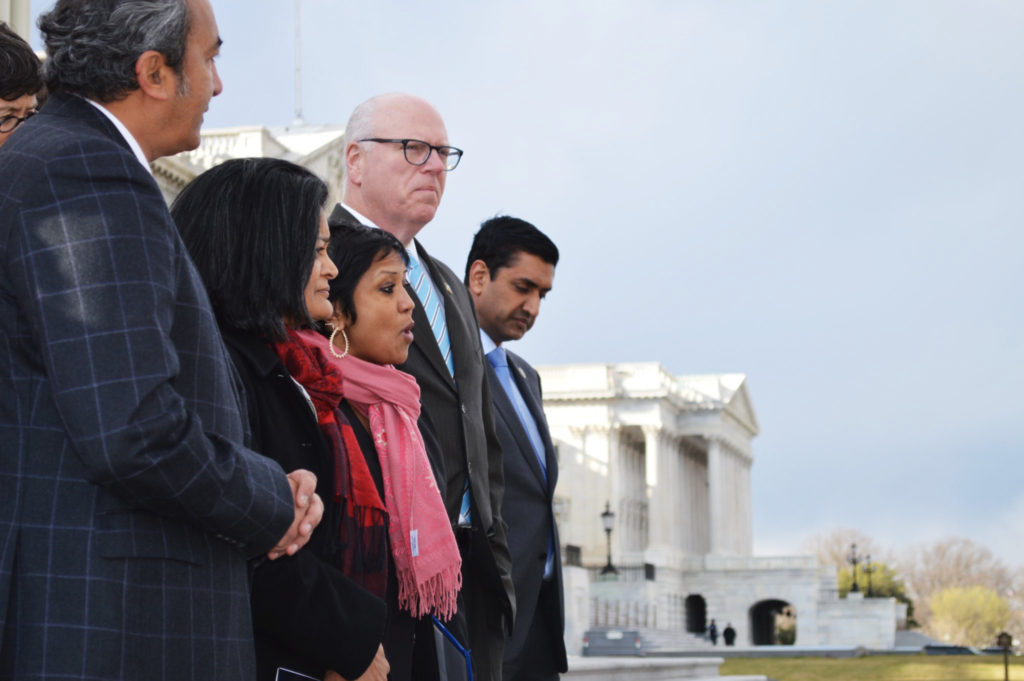 Rep. Bera (D)-CA7, Rep. Jayapal (D)-WA7, Suman Raghunathan SAALT Executive Director, Rep. Crowley (D)-NY14, Rep. Khanna (D)-CA17