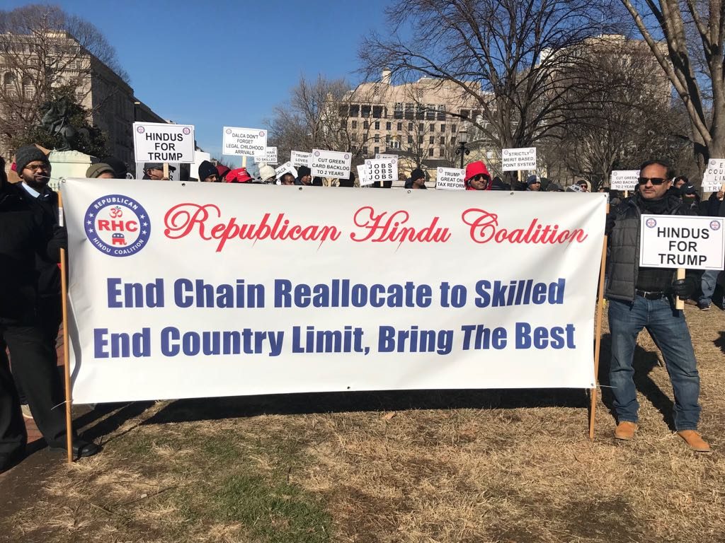 Republican Hindu Coalition immigration rally in Washington, DC on February 3, 2018.